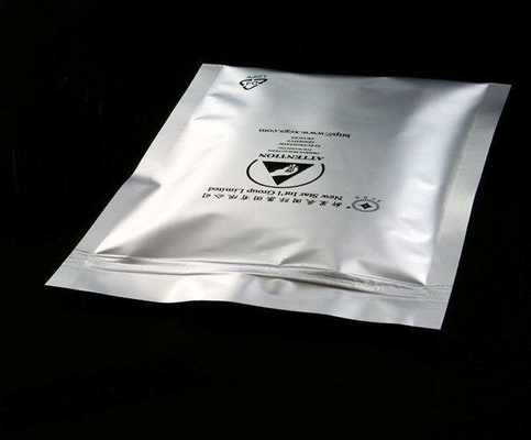 Matt Finish Vacuum Silver Ziplock Foil Bag Pouches For Industry Materials Packing