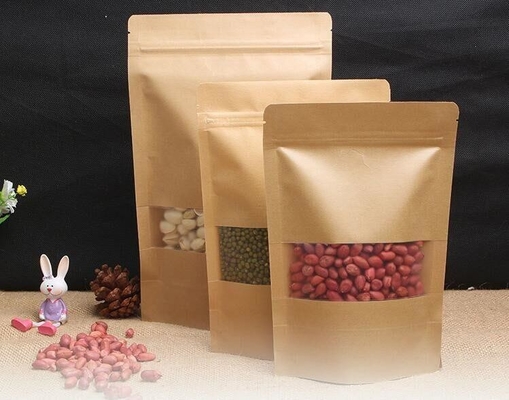 Resealable Kraft Paper Bags With Window