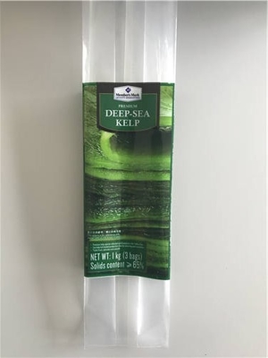 Deep Sea Kelp Food Packing Bags Stand Up Middle Side Seal Pouch With Tear