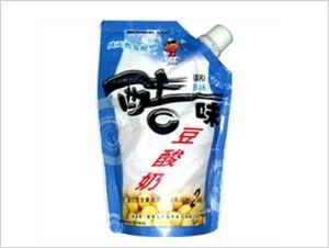 Custom Printed Stand Up Pouch With Spout Packaging For Laundry Liquid , Soy Milk Packing