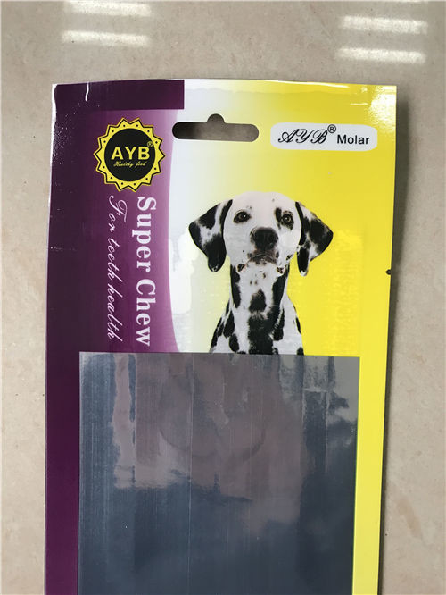 Pet Food Packaging Aluminum Foil Stand Up Pouch With Easy Open V - Cut Tear